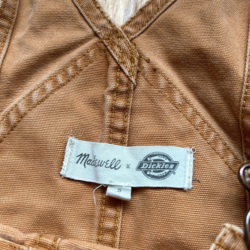 Madewell Tan Brown Canvas Overalls Romper - Picture 2 of 7